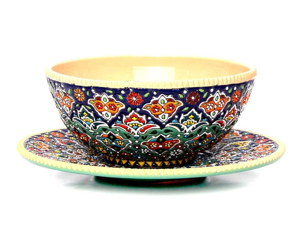 کاسه بشقاب سفالی